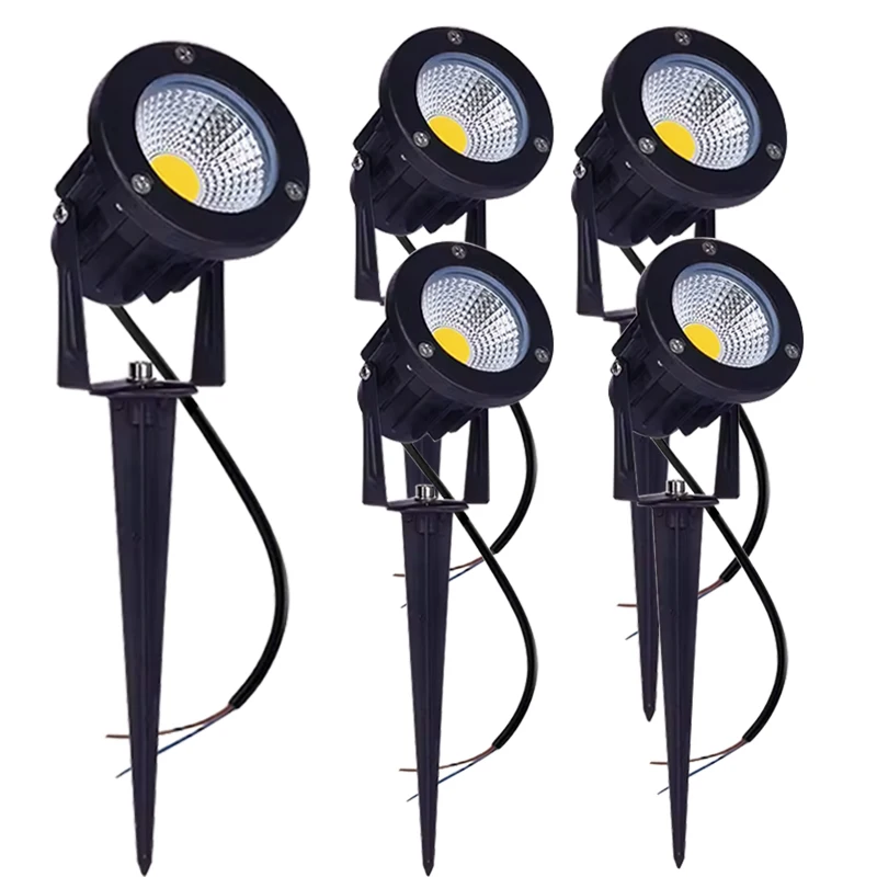 

6PCS LED Lawn Lamp Outdoor Garden Light 12W IP65 Waterproof Spike Spotlight Landscape Lighting for Yard Path Tree Ground 12V220V