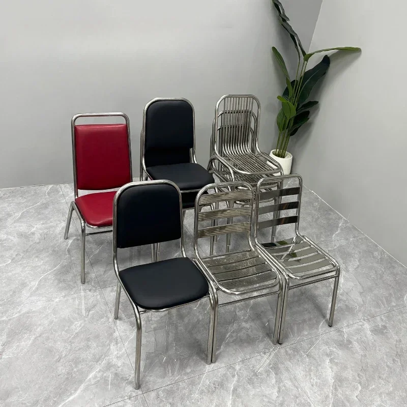 Stainless Steel Banquet Chair With Backrest VIP Seating For Hotel Wedding Elegant Event Chairs Stackable Dining Chair For Party