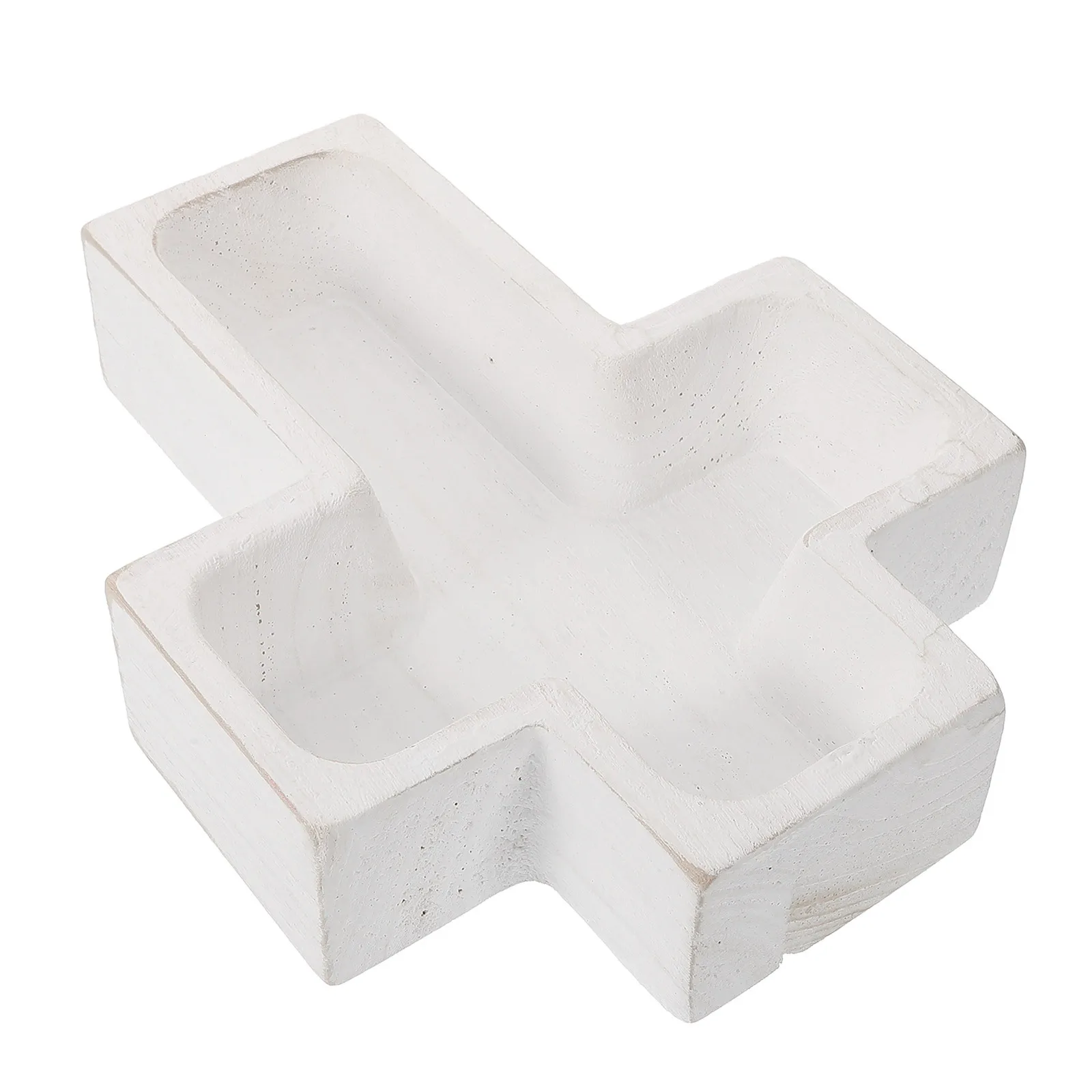 

Wood Serving Tray Cross Formed Elegant Fruit Cake Bread Plate for Organized Table Party Use Cross Bowl