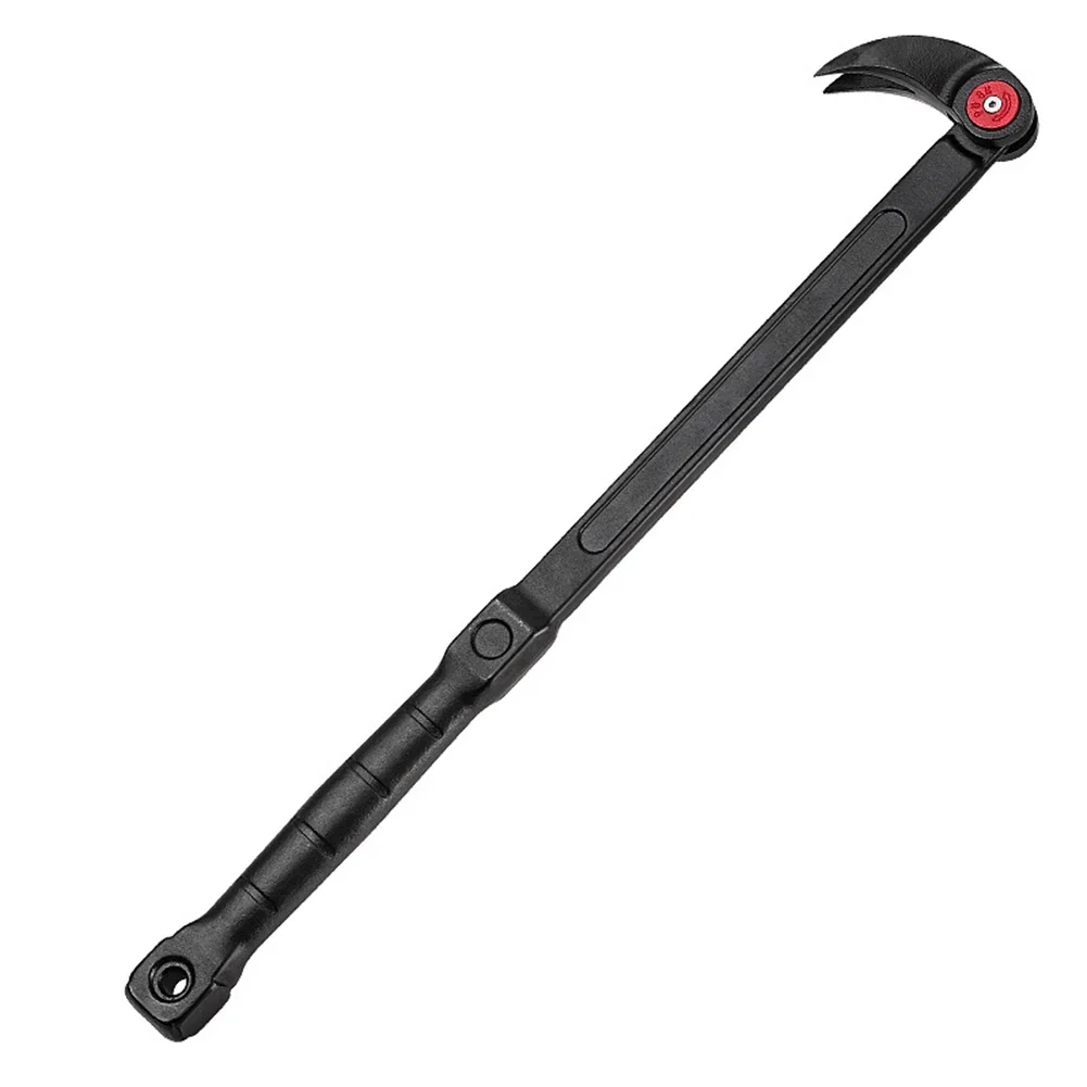 Heavy Duty 18 Inch Pry Bar Tool with Adjustable Locking Head for Car Repair Electrical Installation and Carpentry