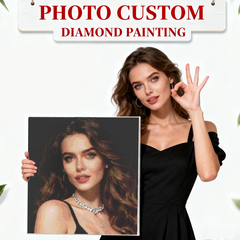Huacan Diamant-Mosaik, 5D, individuelles privates, einzigartiges Geschenk, Heimdekoration, Diamant-Gemälde, Foto, individuelle persönliche Kunst, Geschenksets