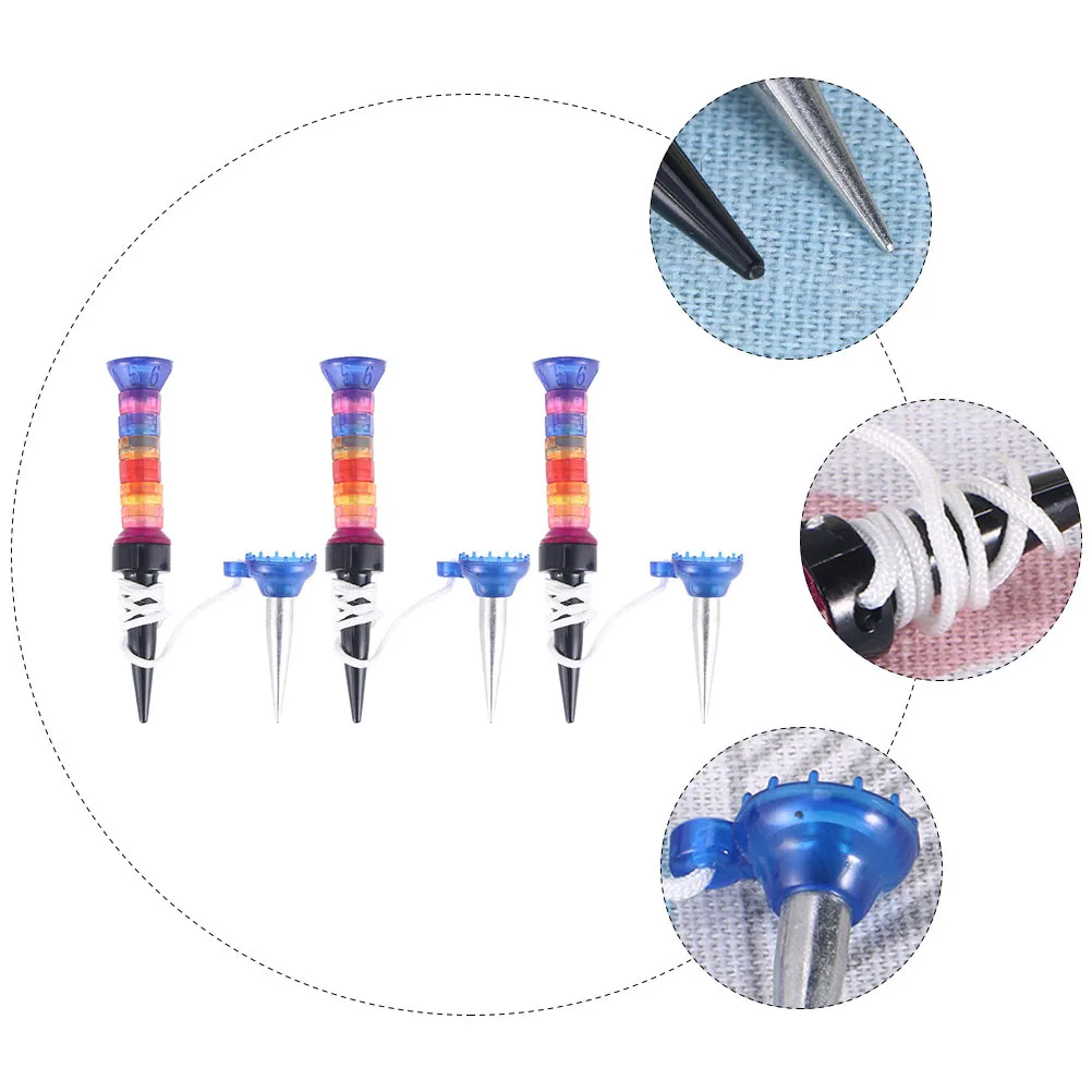 

3 pcs Golf Tees Strong Plastic High Long Tee For Shallow Approach Maximized Fly Tees Distance Accuracy Golf