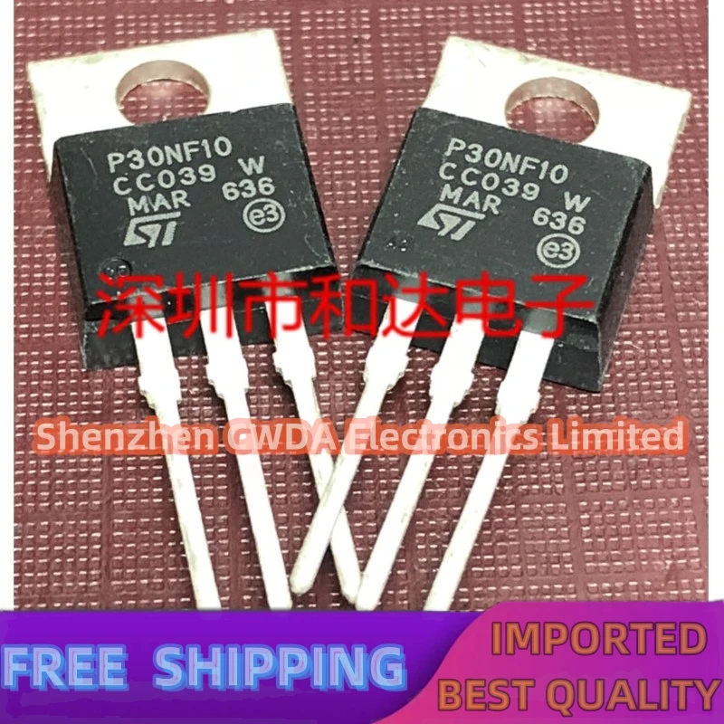 10PCS-20PCS  P30NF10 STP30NF10  TO-220 100V 30A   In Stock Can Be Purchased