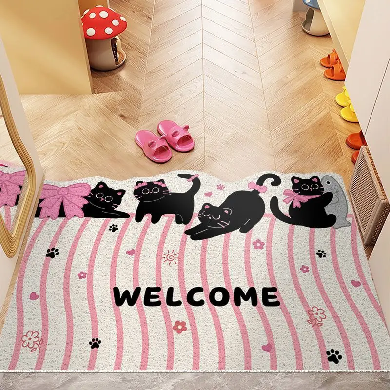 

Entryway Rugs Fornt Door Mat Indoor Outdoor Rubber Carpet Easy Clean Entry Way Welcome Doormat Floor Mat Mud Absorbent Carpet