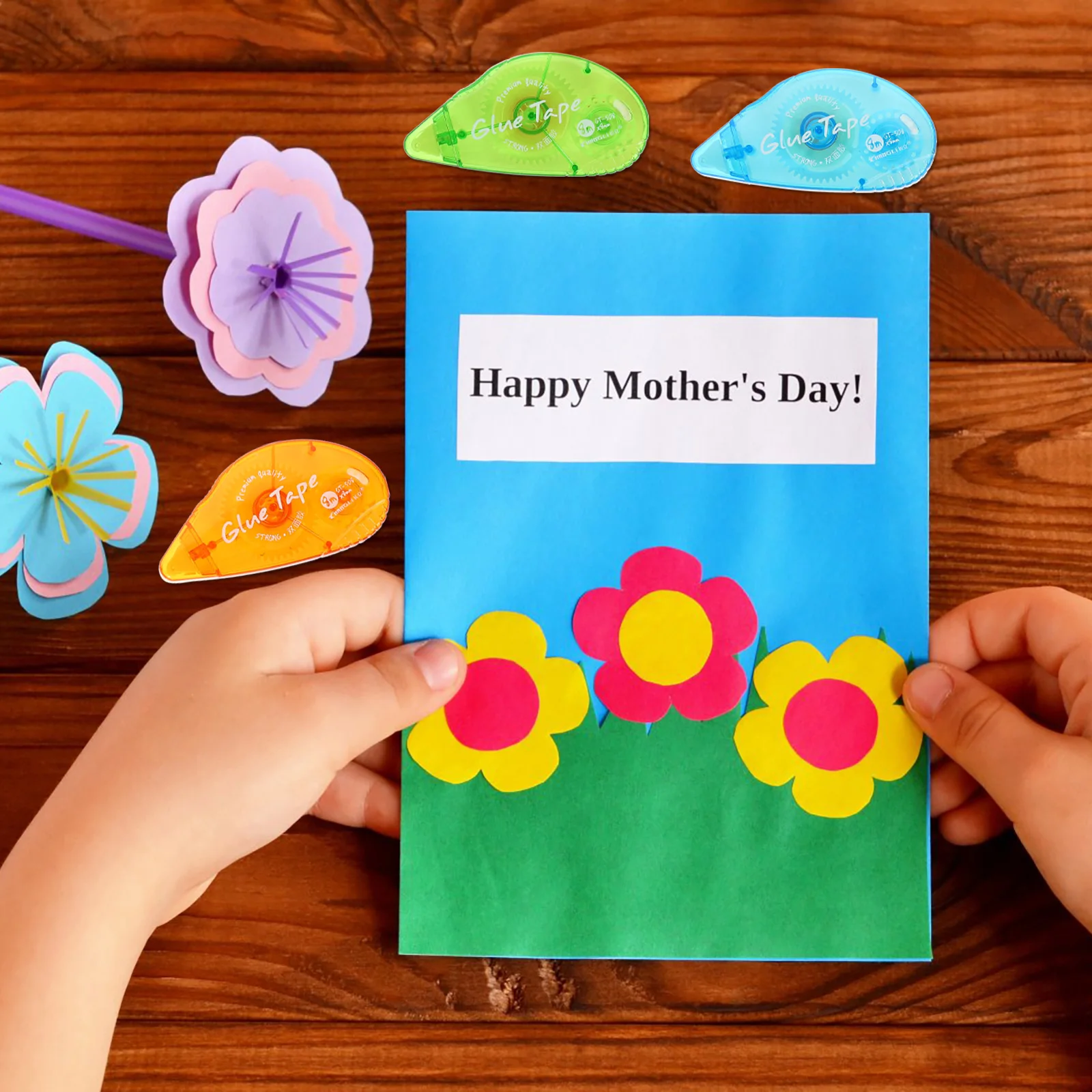 

3 Pcs Correct Tape Invitation Card Double Sided Sticky Pipeline Making Cute Correction Plastic Strong Adhesive