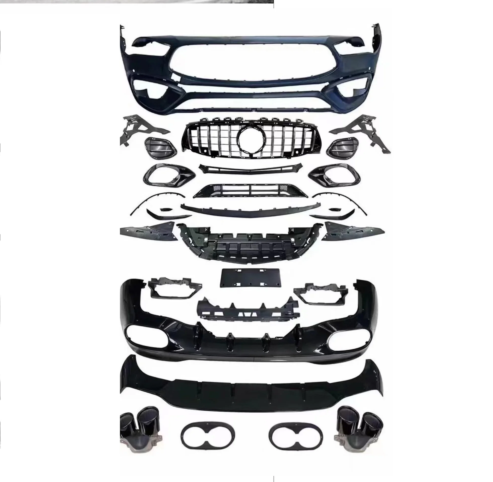 

XDS C-For Auto Parts Body Kit CLA For W118 Car Upgrade To CLA45S A-style Style Front Bumper And Grille And Rear Bumper