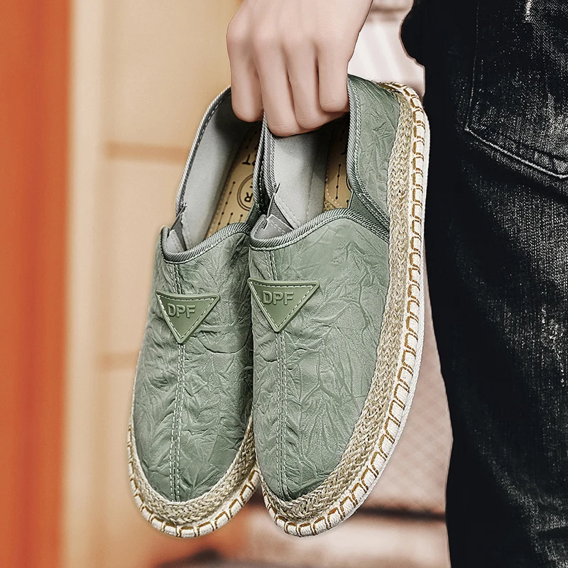 Men Loafers Shoes 2023 Fisherman Shoes New Men Summer Casual Sneakers Male Trend Canvas Driving Shoes Men