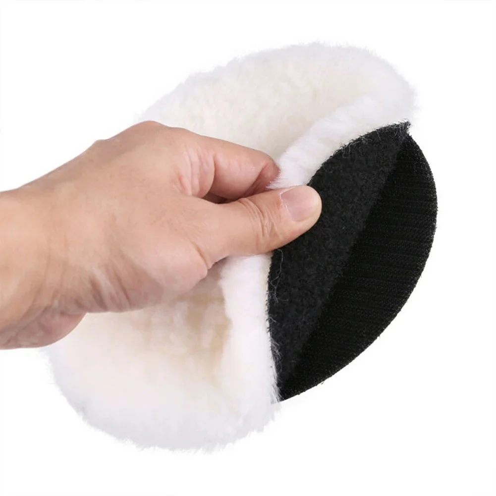 Buffing Pads Polishing Pads White + Black Wool Buffing Pads For Buffing Marine Washable 5/6/7 Inch Bonnets High Quality
