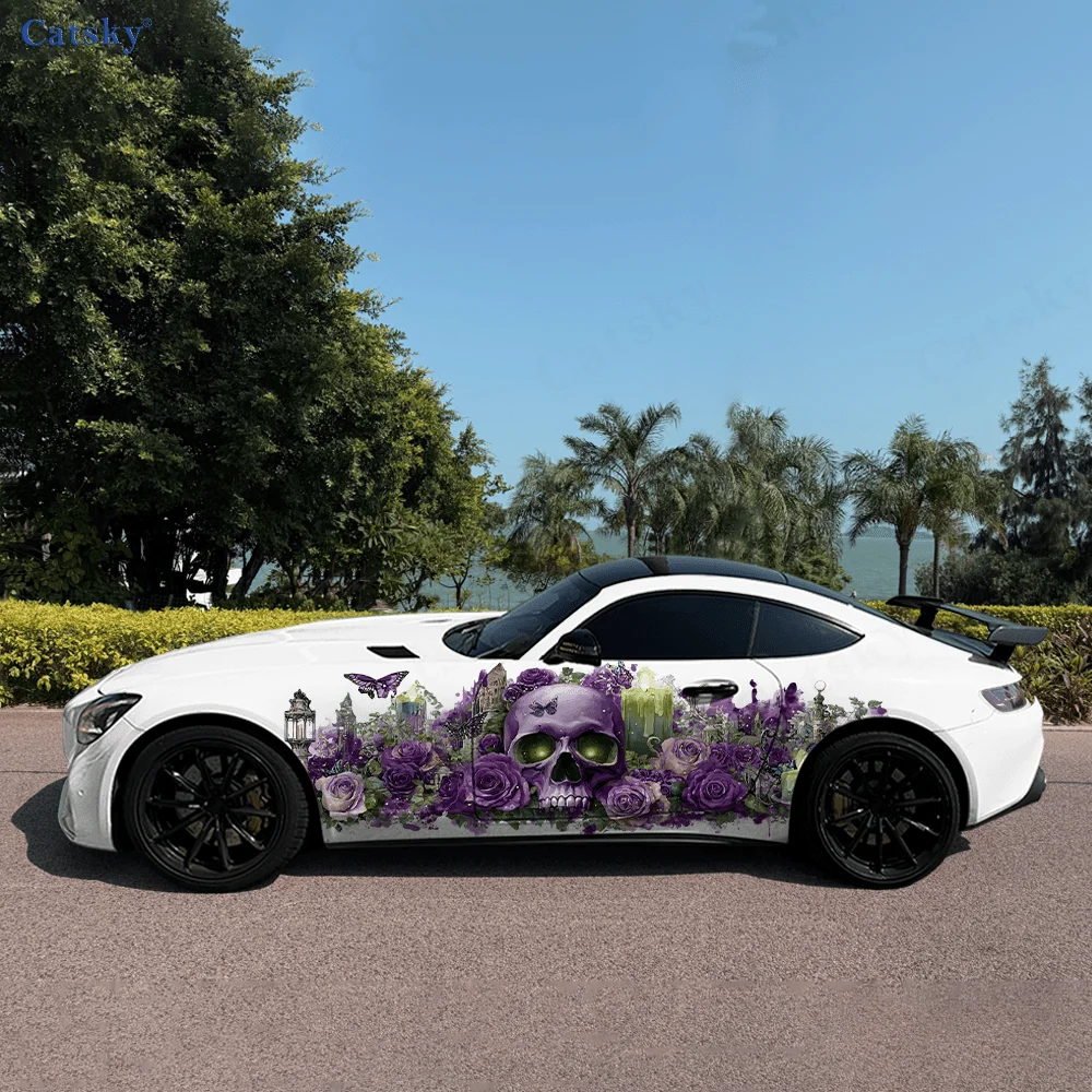 

Светящиеся свечи с черепом, розовые автомобильные виниловые наклейки, самоклеящаяся наклейка из ПВХ, подходит для грузовиков, внедорожников, декор, автоаксессуары, подарок