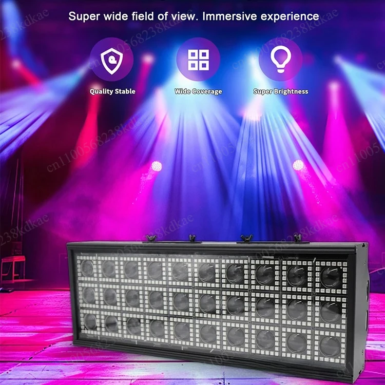 RGBW Pixel Matrix Light 30LED DMX512 9CH Strobe Projector IP20 CRI80