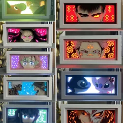 Stitch Cartoon Visual Night Lights LED Demon Slayer Denji Lamp Berserk Kanroji Mitsuri Anime Nightlight Color Changing Desk Lamp