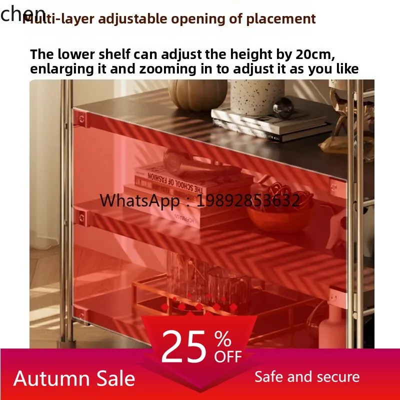 

Storage Cabinet Sofa Side Cabinet Flip Door Floor-standing Wall-leaning Display Storage Cabinet