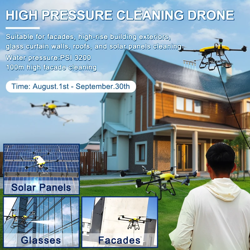 High Quality Roof Huge Building Cleaning Acrylic Drone for Painting High Facades Window Available for Shipping