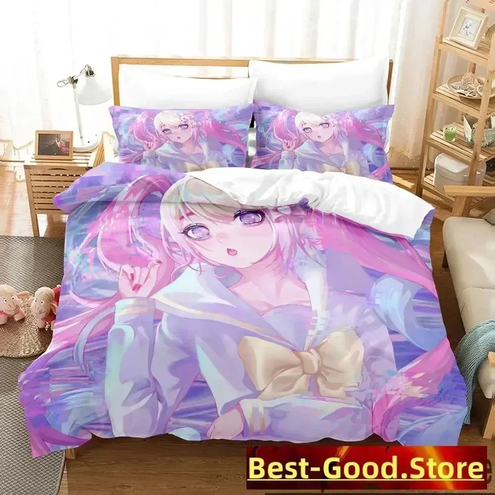 3D Print Needy Streamer Overload Anime Bedding Set Duvet Cover Sheet Printed Pillowcase Full Queen King Size Comforter Bedroom 3