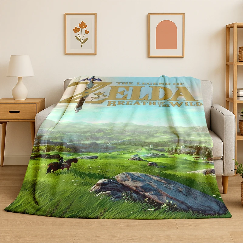classic-game-z-zelda-cartoon-link-flannel-blanket-soft-warm-throw-blanket-for-bedroom-living-room-bed-travel-camping-picnic