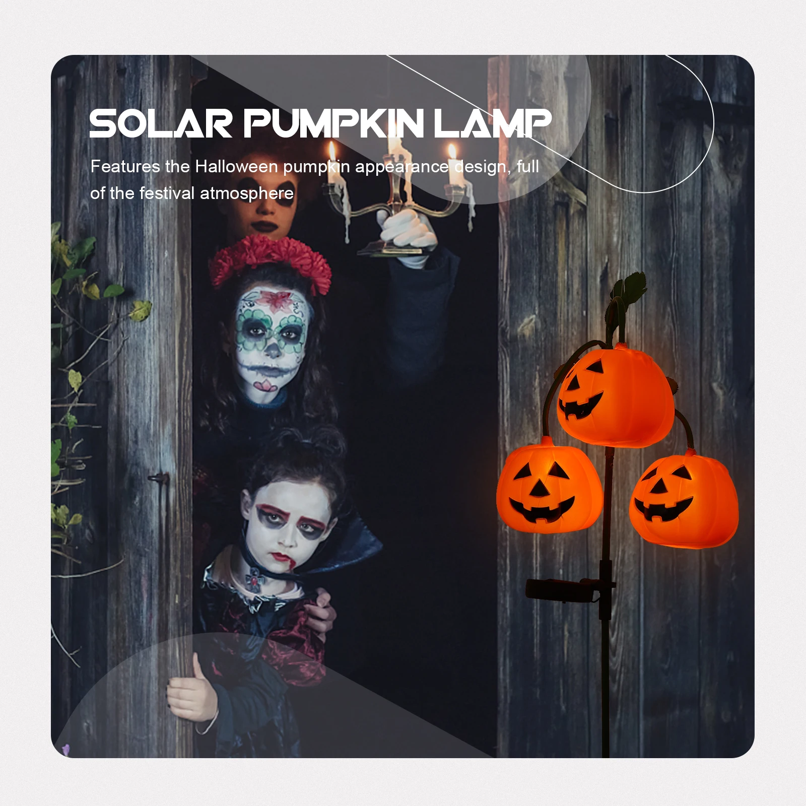 

Halloween Pumpkin Landscape Lights Solar Powered Ground Inserting Lamp nament Outdoor Decorations LED Garden Lighting Festival