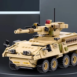 군사용 M1128 이동식 총포 탱크 조립 블록 P-51 전투기 브릭 퍼즐 장난감 군인 장갑차 모델 성인 선물 홈데코