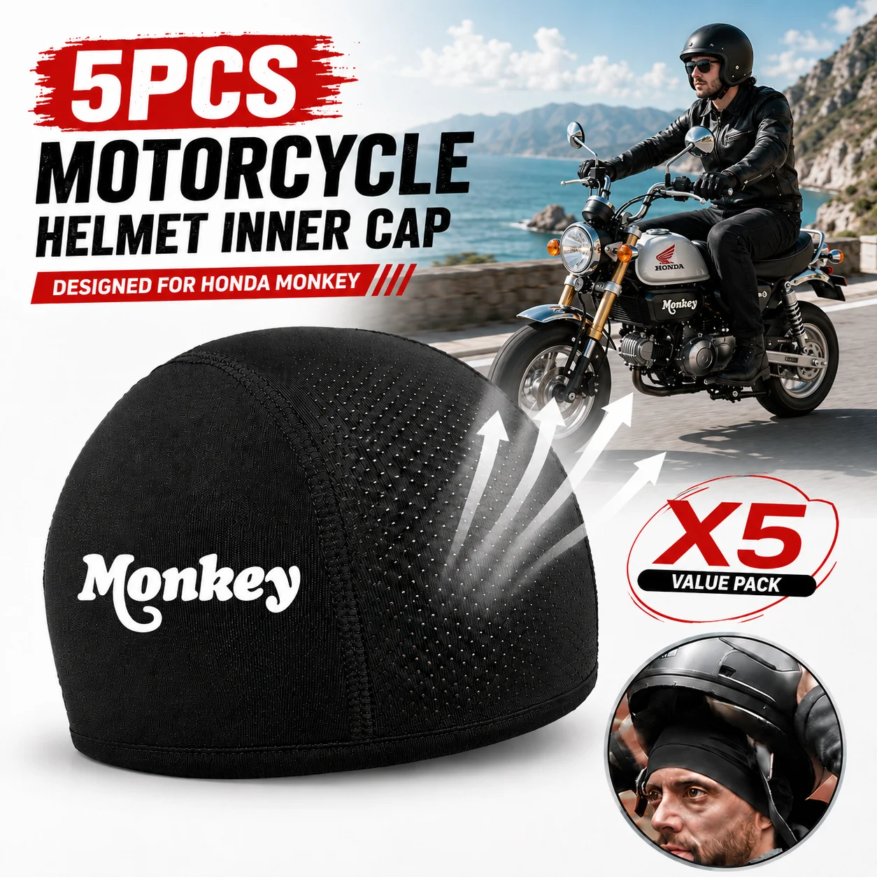 bushranger motorcycle helmet Low Profile Harley Open Face Skull Cap Novelty Helmet with Helm FarKew but will fit most heads measuring 54 Daytona Small Head Skull Cap