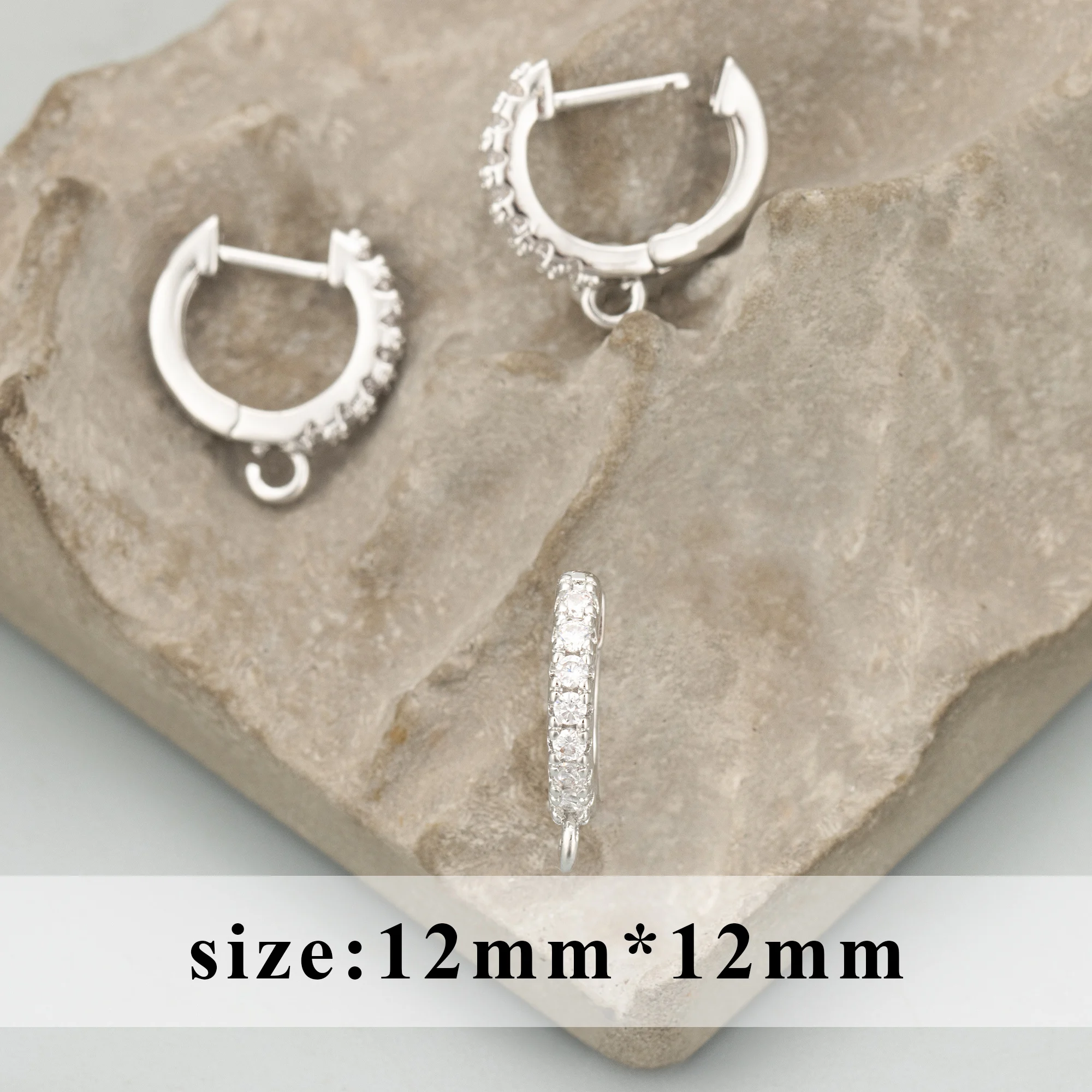 GUFEATHER, 6 pièces/lot, MG23, accessoires de bijoux, PVD, plaqué or rhodium 18k, cuivre, zircons, breloques, crochets de fermoir, fabrication de bijoux