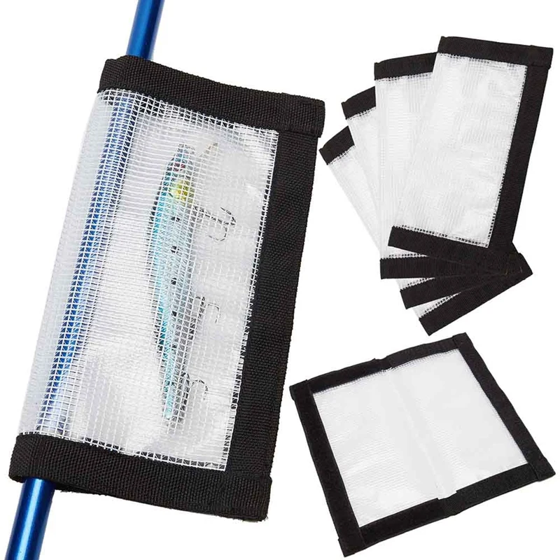 8PCS Transparent PVC Lure Fishing Hook Protective Wraps Cover Case Portable Bait Fishing Tackle Storage Bags