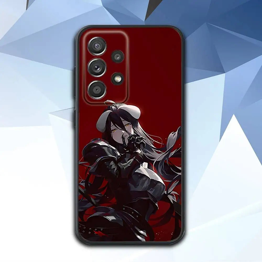 حافظة هاتف O-Overlord Anime A-Albedo لهاتف سامسونج S 25,24,23,22,30,21,10,9,Ultra,Plus,Lite,FE,4,5G حافظة سوداء ناعمة #3