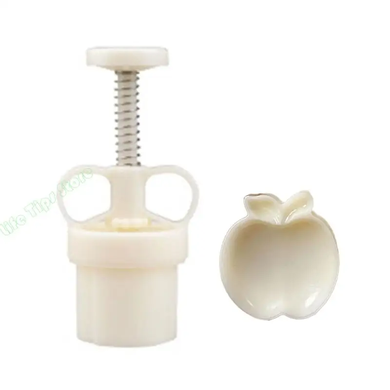 

G5AB 50g Plastic Material Mooncake Mold Apples Stamps Moon Cakes Moulds for Mid-Autumn Festival DIY Baking Mooncake Use