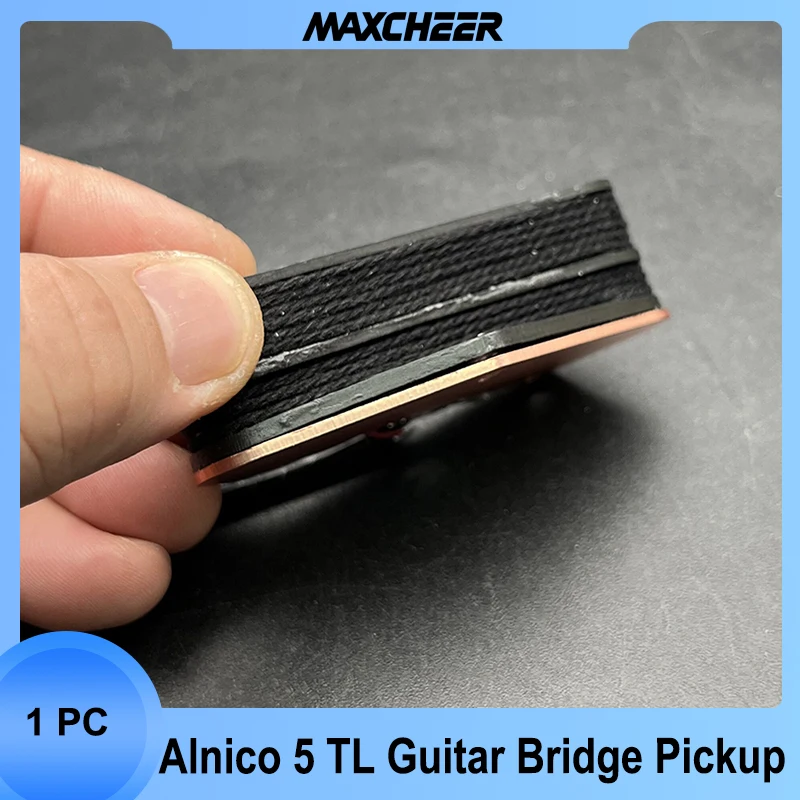 

Alnico 5 TL Humbucker Bridge Pickup Двухслойный двойной катушечный звукосниматель 6-струнный открытый стильный оптоволоконный шпульный магнит Черный