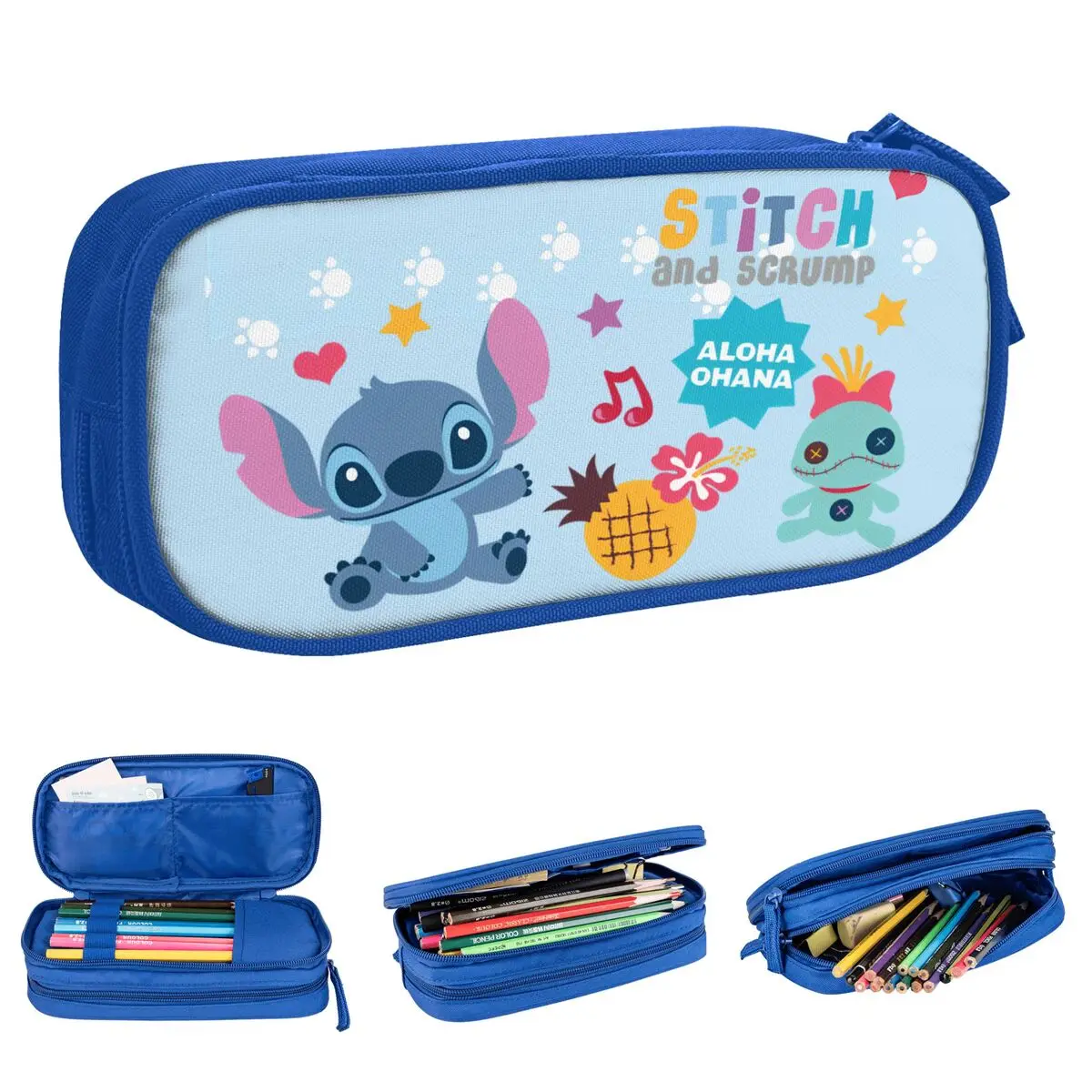 

Stitch Cartoon Pencil Case Scrump Lovely Pen Box Bags for Student Large Storage Students School Cosmetic Pencil Box