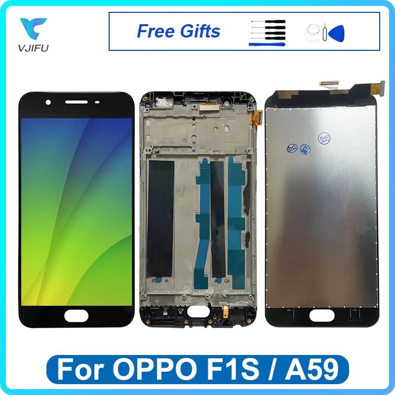 

5,5 "Оригинальный ЖК-дисплей для OPPO A59 A1601, дисплей для OPPO F1S кодирующий преобразователь сенсорного экрана в сборе, замена детской модели, проверенный ремонт