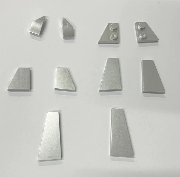 *Metallic Silver wing parts* 10 pcs DIY enlighten block brick part No.  Compatible With Other Assembles Particles