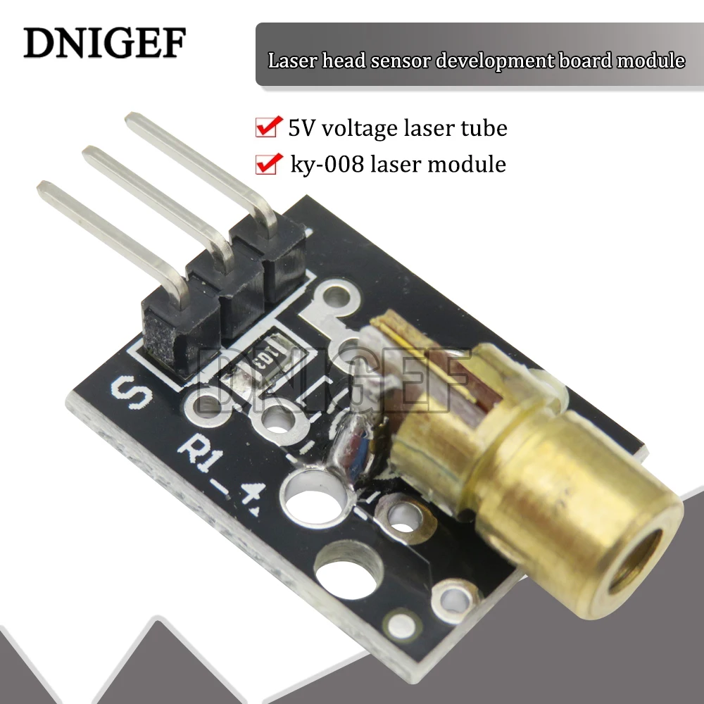 10PCS KY-008 650nm Laser Sensor Module 6mm 5V 5MW Red Laser Dot Diode Copper Head for Arduino