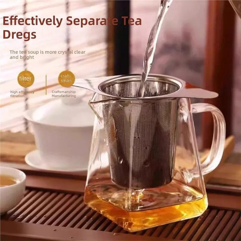 ABGH-Tea Infuser For Loose Leaf Tea,Stainless Steel Loose Leaf Tea With Drip Tray, Extra Fine Mesh Tea Strainer Diffuser