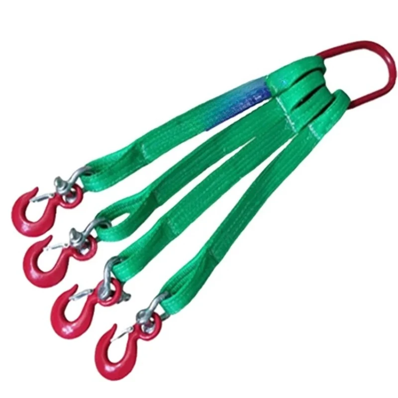 

Multi-legged sling with hook Polyester webbing sling