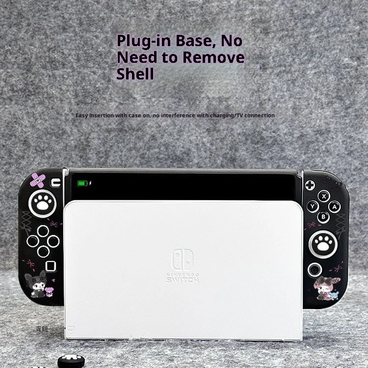 Switch 2 Oled Portable Protective Case Kuromi My Melody Black Split Type Silicone Cover For Gaming Lovers Daily Use view 5