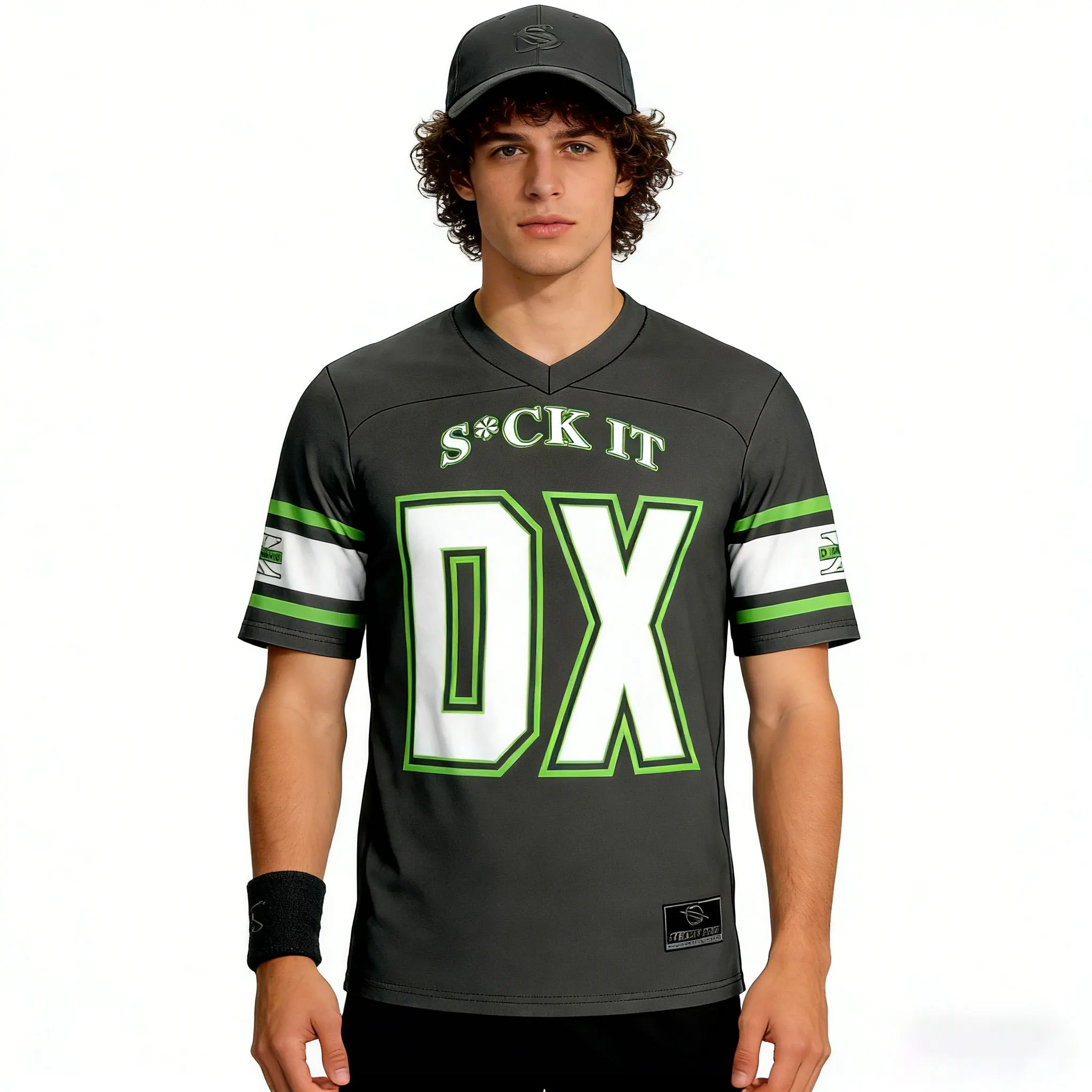 

Men's Black D-Generation X Football Fashion T-Shirt Classic Fashion Sports Technology Suitable For Outdoor Sports And Fitness