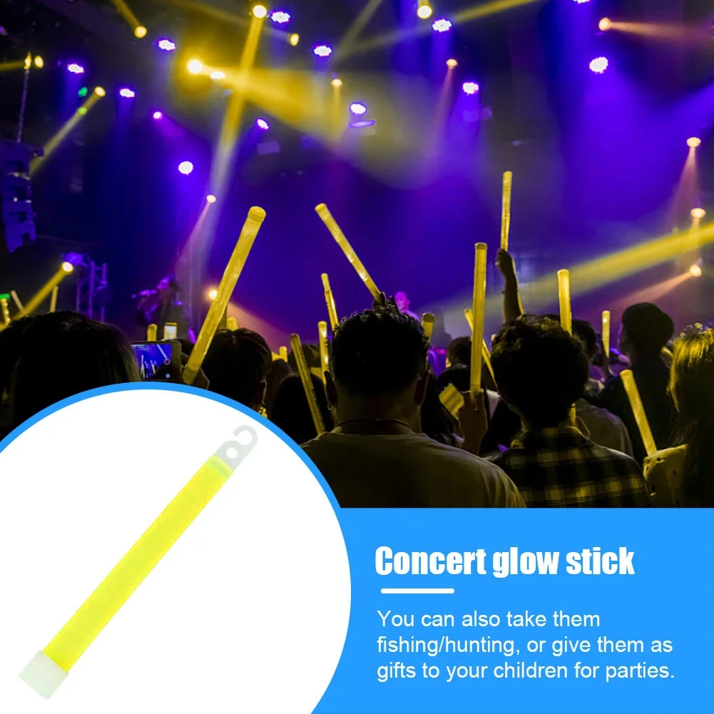 1/5 Pcs 6inch Industrial Grade Glow Sticks Light Stick Camping Emergency Light Sticks Party Clubs Supplies- Yellow Chemical Fluo