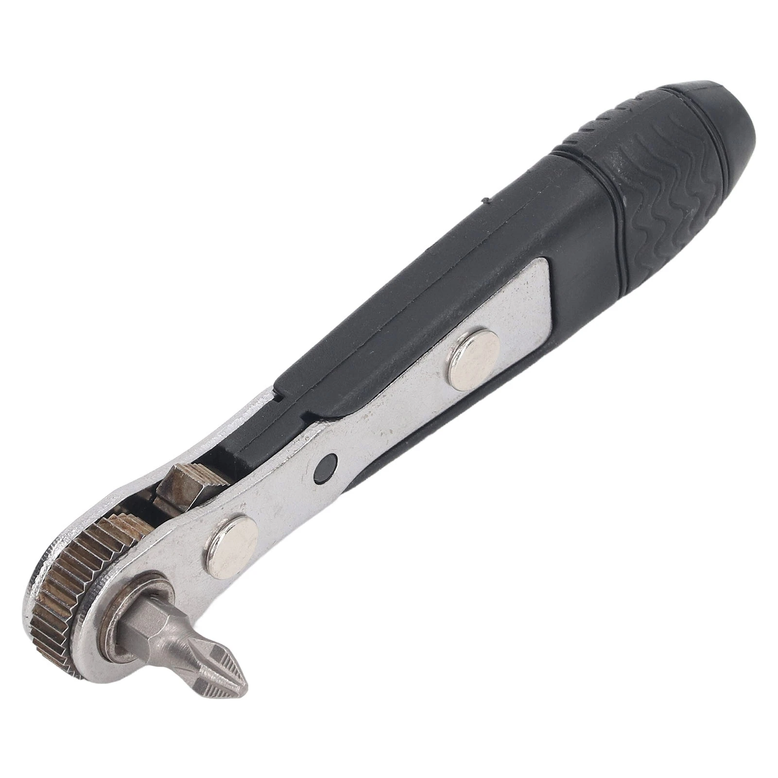 E9 1/4in Household Single Head Mini Ratchet Wrench Portable Miniature Ratchet Screwdriver Bit socket Small Wrench Set Car Tools