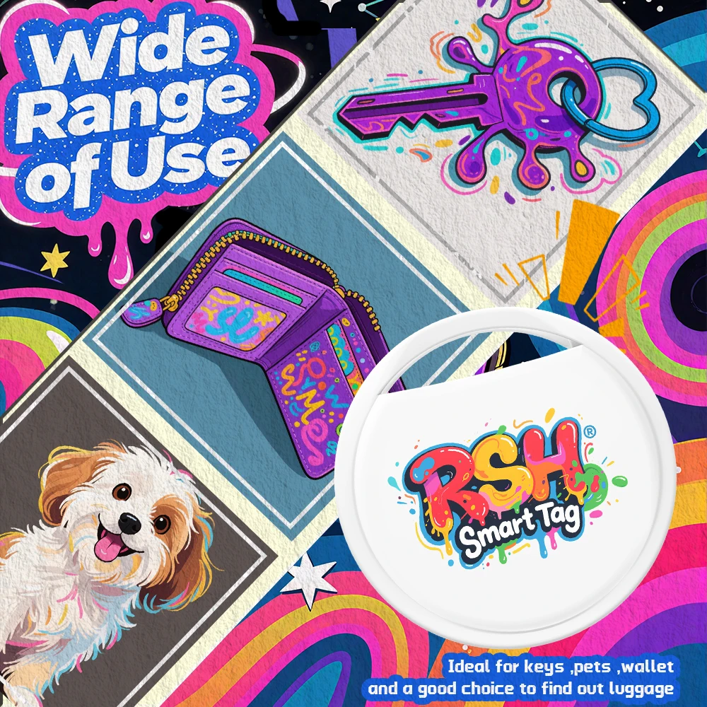 RSH ยี่ห้อของแท้ Android GPS Tracker ทํางานร่วมกับ Google's Find Hub Pet Locator สําหรับ Xiaomi Samsung สมาร์ทแท็กสําหรับกระเป๋าสตางค์ Bikc Finde