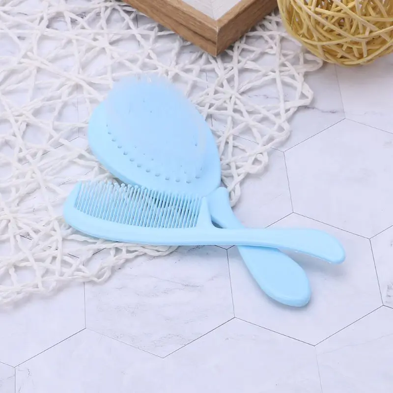 New Comb Brush Set Baby Bath Washing Hair Soft Bristle Round Tip Safe for Head Massa