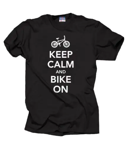 Keep Calm And Bike On T Shirt Funny Keep Calm Tshirt Biker Tshirt