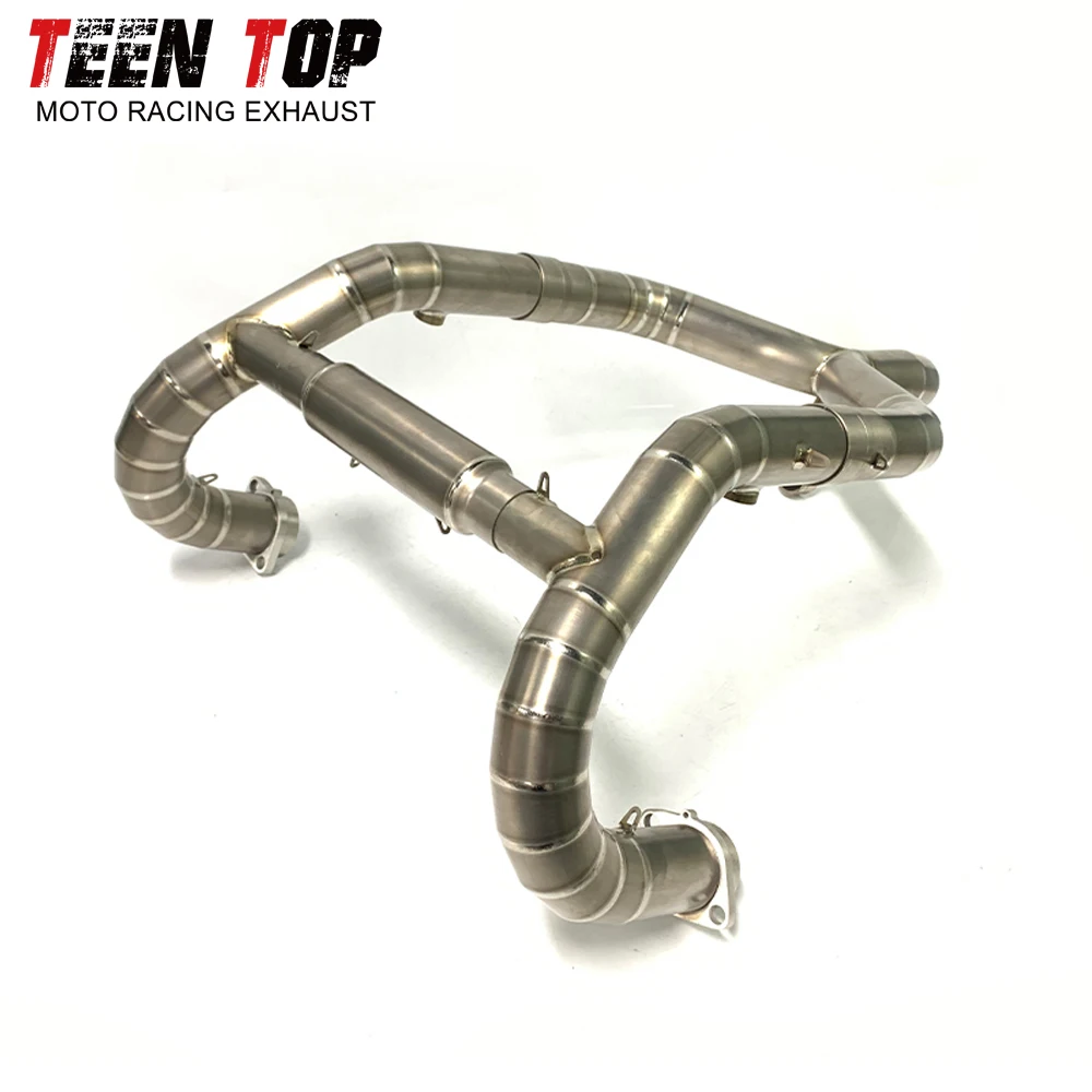 سبائك التيتانيوم العادم الكوع الاتصال مع الأصلي لسيارات BMW R تسعة T العادم رأس دراجة نارية الهروب r تسعة t اتصال الأنابيب
