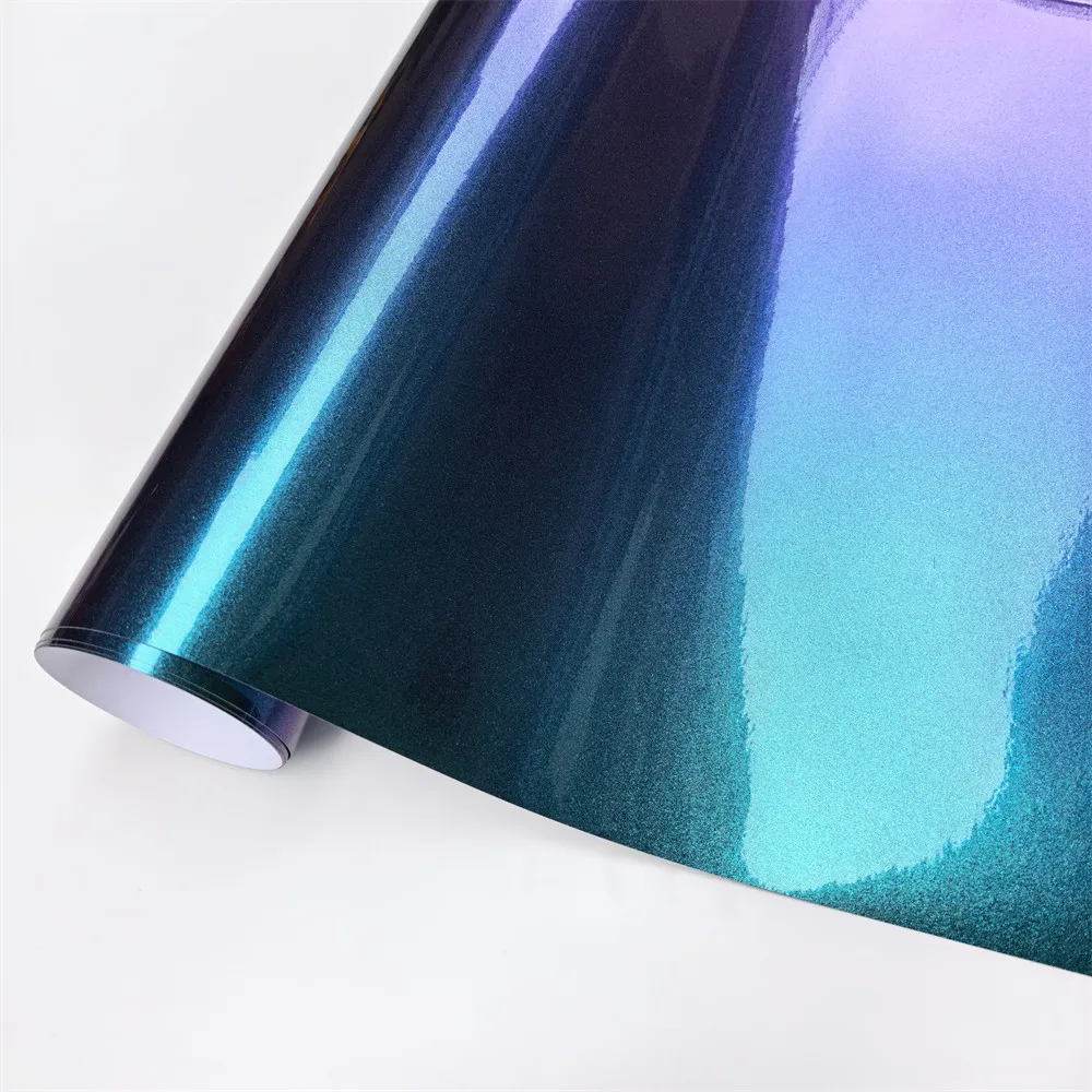 Sparkle Diamond Chameleon Vinyl Wrap Glossy Color Change DIY Stickers Car Body Interior&Exterior Motorcycle Wrapping