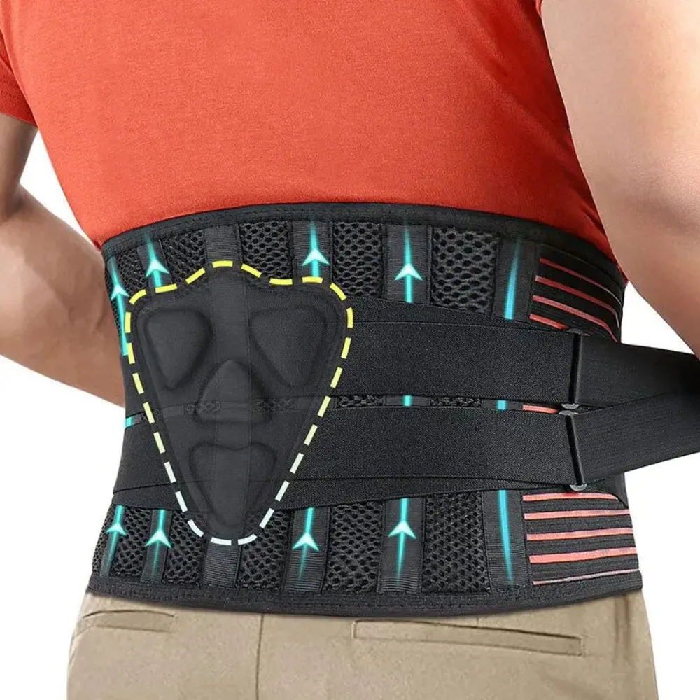 

Adjustable Waist Belt Lumbar Support Back Fitness Sports Safety Waist Support Brace Tummy Control Double Banded AJA Lumbar