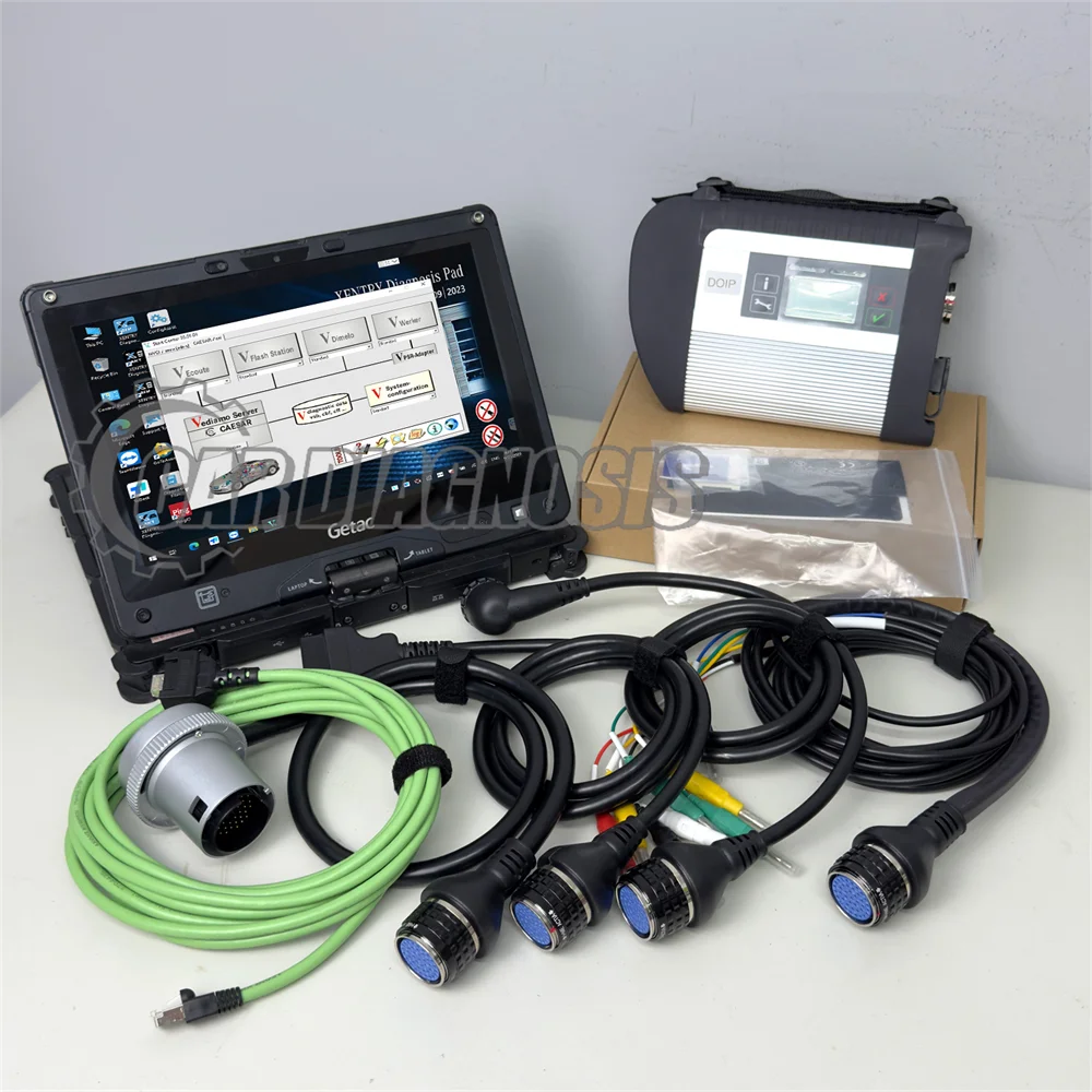 C4 Star Diagnostic Kit with Getac Laptop Full System OBD2 Scanner for Benz Vehicles car and truck 2023 2025 soft optional