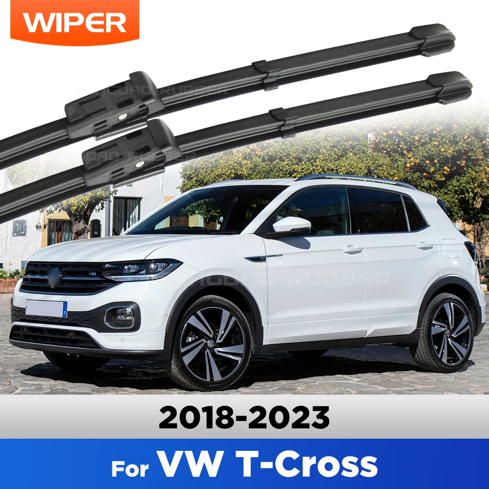

Тихие и всесезонные щетки стеклоочистителя для Volkswagen VW T-Cross 2018-2023 2019 2020 2021 2022 CREATROAD, дворники лобового стекла 24 "+ 18"