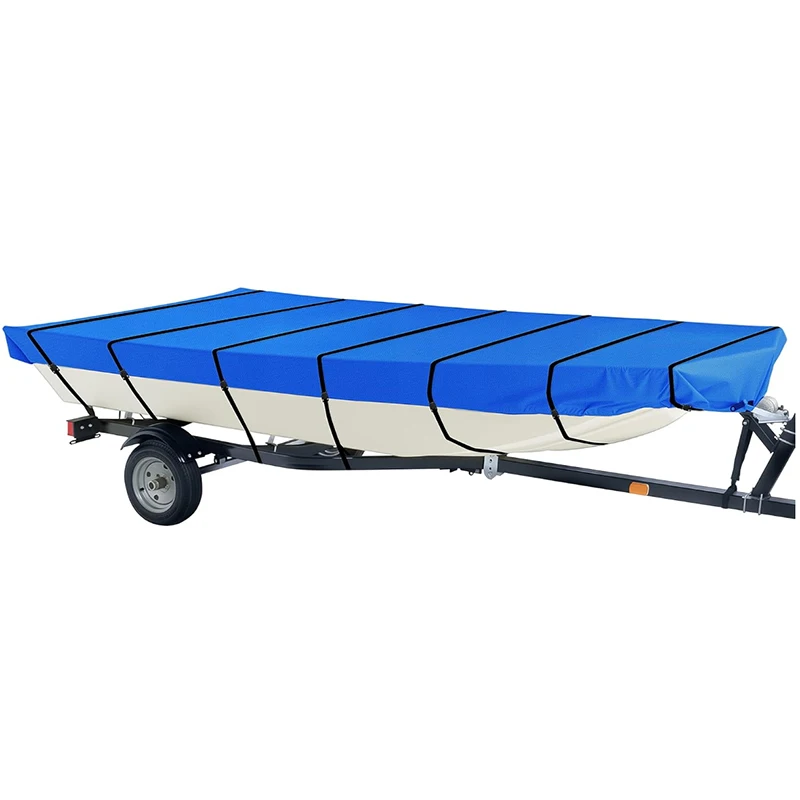 Durable PU Coated 600D Boat Cover Waterproof UV Proof Custom Size Available Marine Cover