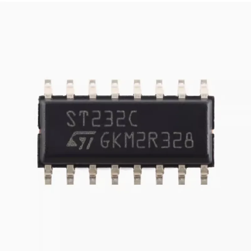 

10pcs/Lot ST232CDR SOP-16 ST232C RS-232 Interface IC 5V 2Driver/2Receiver Operating Temperature:0 C-+ 70 C