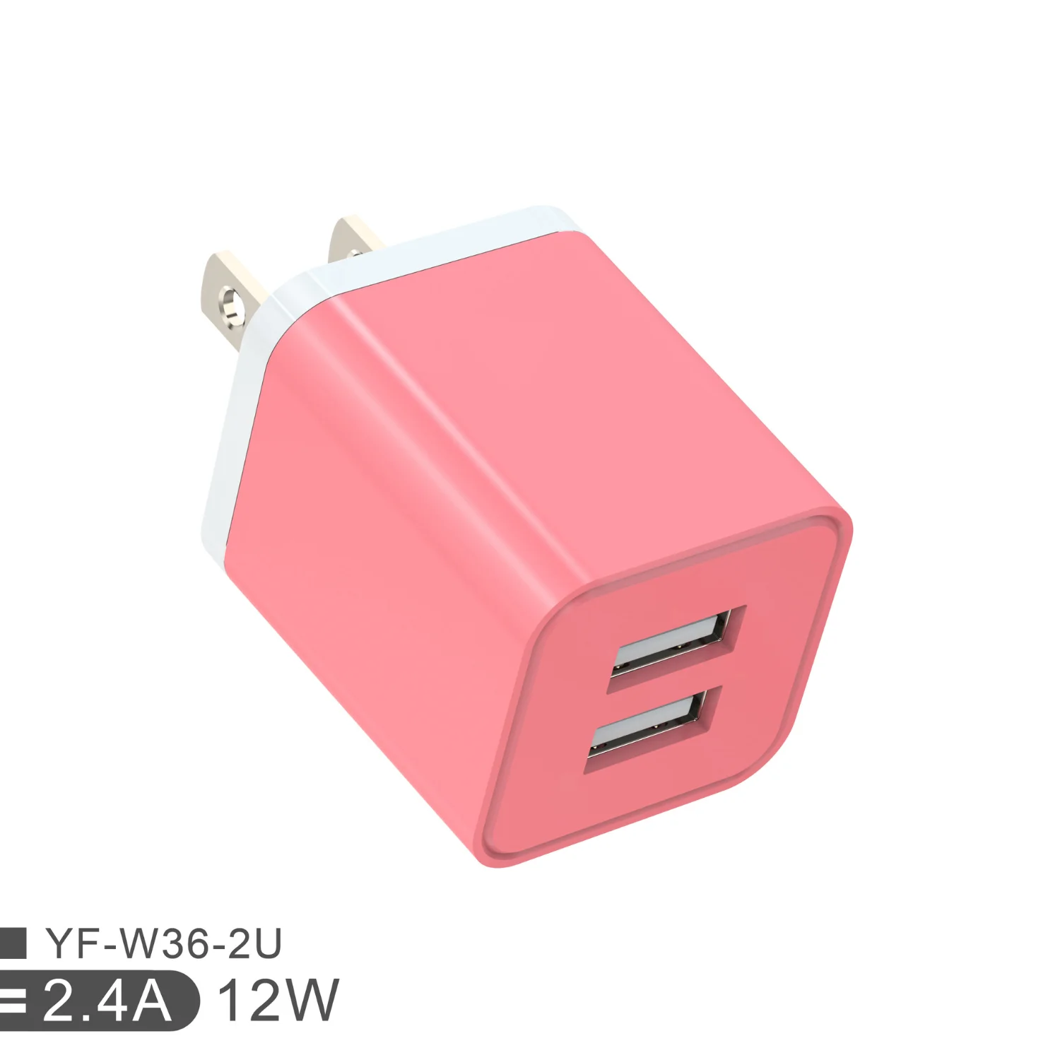 Mobile Phone Charger 5v2.1a Mini Dual Port Power Adapter US Standard Suitable for USB Charging Head