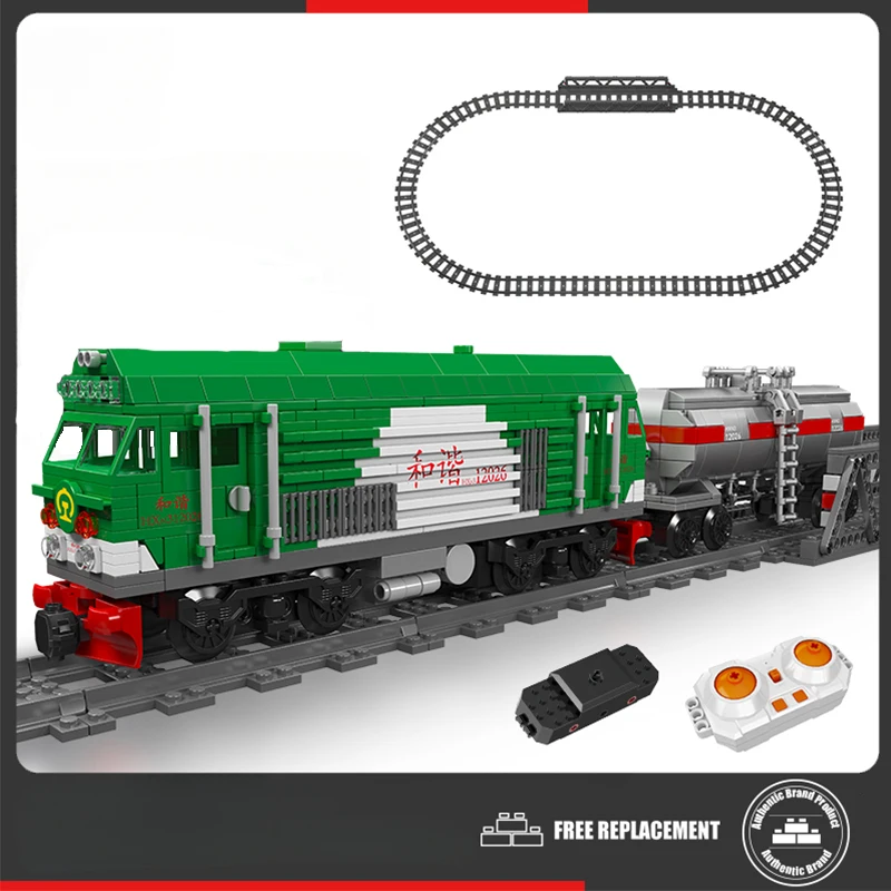 

City Rail Trains MOC Railway Train HXN 3 Diesel Locomotive with Rails Model 1090PCS Building Blocks Brick Puzzle Toys Kids Gift