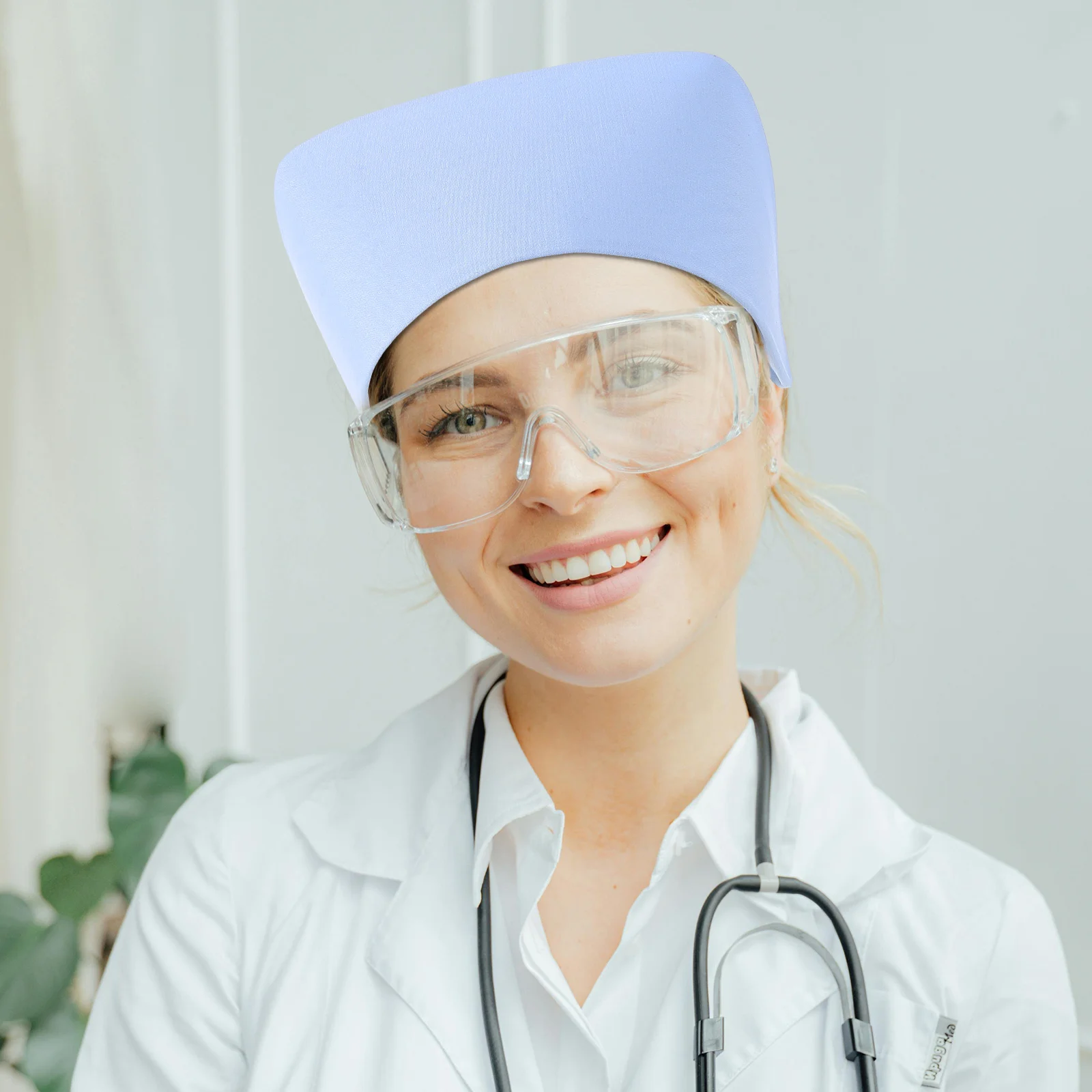 Blue Thin Nurse Cap For Women Nursing School Graduation Party Halloween Cosplay Costume Accessories Medical Lab Wear